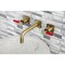 Kingston Brass KS6123CKL Two-Handle Wall Mount Bathroom Faucet, Antique Brass KS6123CKL - alternate 3